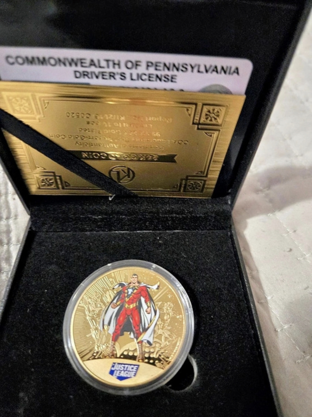 DC Comics Justice League medallion Gold & Black